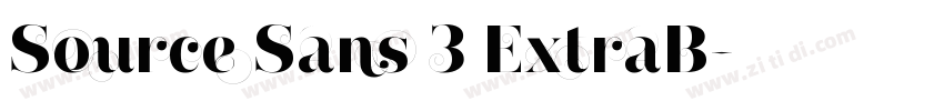 Source Sans 3 ExtraB字体转换